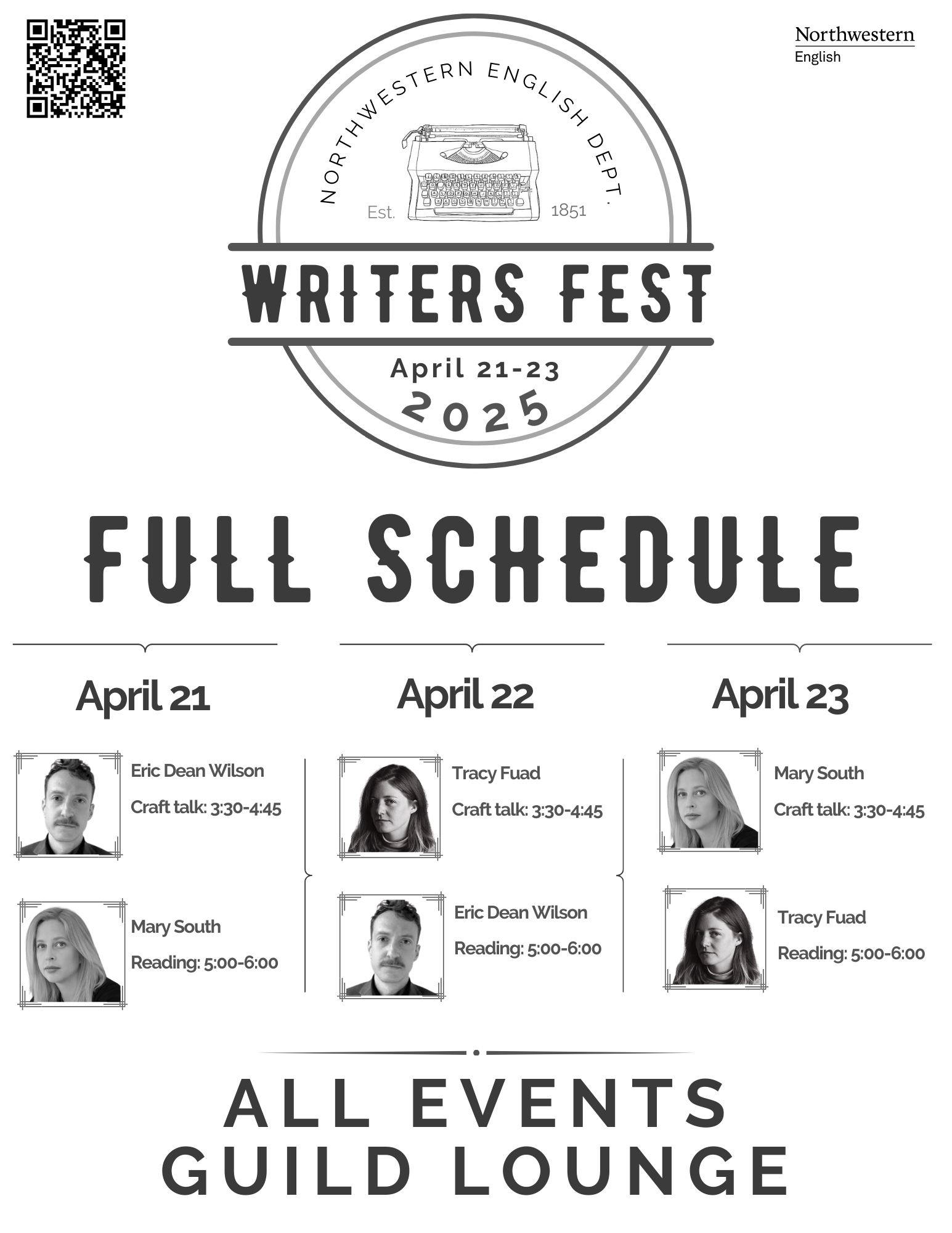 Writers Fest 2025 schedule